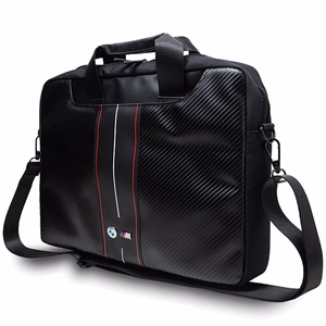 BMW Carbon & Red Stripes laukku 16" kannettavalle tietokoneelle - musta