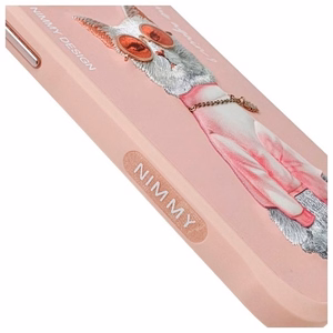 NIMMY Suojakuori GLASSES COOL CAT iPhone 15 Pro:lle vaaleanpunainen