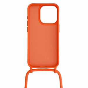 Hihnasilmukkakuori silikoni iPhone 13 Pro:lle malli 1 oranssi