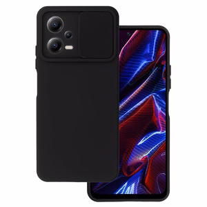 Camshield Soft Suojakuori Xiaomi Redmi Note 12 5G/Poco X5:lle musta