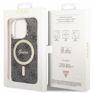 Guess Suojakuori iPhone 15 Pro 6,1 GUHMP15LH4STK musta HC MAGSAFE IML 4G B