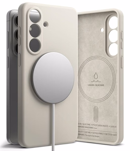 Ringke Silikoninen MagSafe Suojakuori Samsung Galaxy S26:lle beige