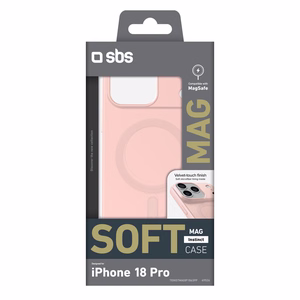 SBS Instinct Mag -suojakuori iPhone 18 Pro / 17 Pro -malleille, MagSafe-yhteensopiva, vaaleanpunainen