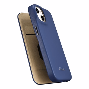 iCarer CE Premium Nahka Folio Case iPhone 14 Plus Magneettinen Flip Nahka Folio Case MagSafe Blue (WMI14220715-BU)