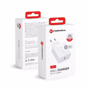 Puhelinlaturi Forcell F-Energy USB C QC4.0 PD 3A 45W TFK-TC-45WPD valkoinen