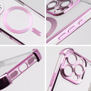 Suojakuori iPhone 16 PRO:lle Antishock Electro MagSafe-yhteensopiva violetti