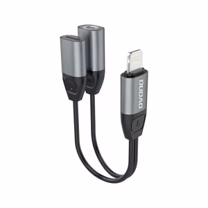 Audio adapter Dudao L17i from "lightning" to (1x3,5mm; 1x lightning)