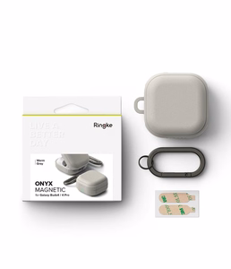 Ringke Onyx Magnetic suojakuori Samsung Galaxy Buds 4 / 4 Pro:lle harmaa