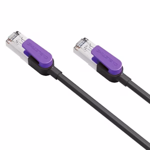 Cable Cat8 S/STP, 0.5m, black