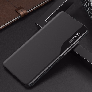 Eco Leather View Case case for Samsung Galaxy A14 with a flip stand black