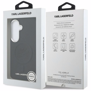Karl Lagerfeld Embossed Ring Initials MagSafe Case for Samsung Galaxy S26+ - Black