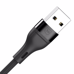 3mk Hyper Cable N-SERIES 3-in-1 USB-A / Lightning / Micro 1.2m 9V/2A 18W - musta