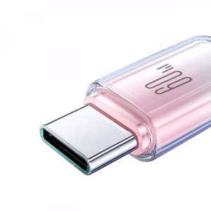 Joyroom S-A42 Crystal-Clear Series 60W USB-C - USB-C -kaapeli 1,2 m - valkoinen