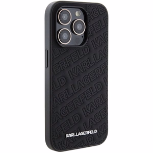 KARL LAGERFELD Suojakuori IPHONE 15 Prolle KLHCP15LPQKPMK (Quilted Pattern) musta