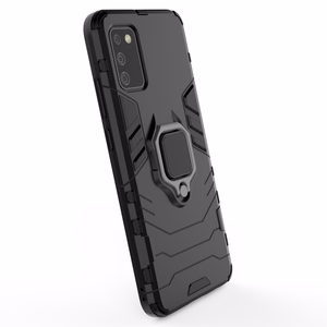 Ring Armor kova hybridi tapauksessa kansi + magneettinen pidike Samsung Galaxy A03s (166.5) musta