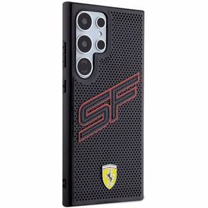 Ferrari Big SF Perforated suojakuori Samsung Galaxy S24 Ultra:lle - musta