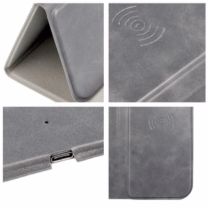 Mouse pad with wireless charger 15W OJD-82 brown grey