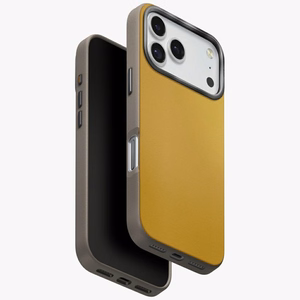 Uniq Lyden DS Suojakuori iPhone 17 Pro:lle Magclick Charging - keltainen-harmaa