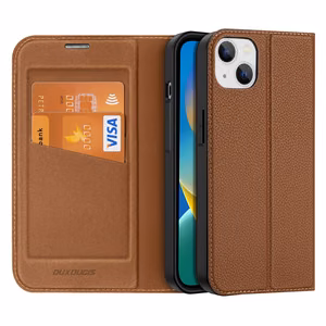 Dux Ducis Skin X2 kotelo iPhone 14 Plus kotelo magneettiläpällä ruskea