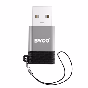 BWOO adapteri USB-C - USB harmaa OTG BZ-38