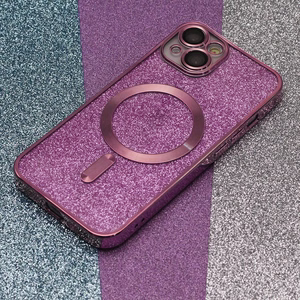 Kiiltävä kromattu Mag-kuori iPhone 13 6,1" pinkki
