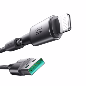 Joyroom S-A50 Unlimited Series 3A USB-A - Lightning -kaapeli magneettisella kaapelinorganisaattorilla 1,2 m - harmaa