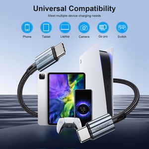 USB-kaapeli Choetech XCC-1015 USB-C – USB-C PD60W 2,0 m musta