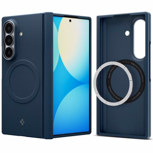 Spigen AirSkin Aramid MagFit MagSafe suojakuori mallille Samsung Galaxy Z Fold 8 Ultra – tummansininen