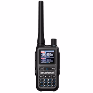 Baofeng UV-5R EU Mini – käsiradiopuhelin, USB-C, Bluetooth, VHF/UHF, ilmailutaajuusalue, harmaa