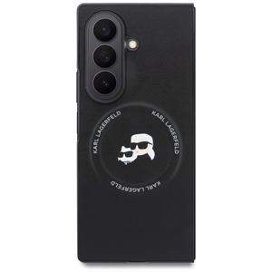 Musta Karl Lagerfeld Karl & Choupette Pins MagSafe -suojakuori Samsung Galaxy Z Fold8 Ultra -puhelimelle
