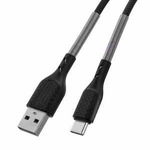 Kaapeli USB A - USB C Forcell F-Energy QC4.0 5A 60W Carbon 1 m CB-02A musta