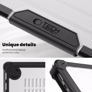 Tech-Protect SmartShell Pro Suojakuori Macbook Pro 14 M1 / M2 / M3 / M4 / M5 2021-2025:lle - Musta ja Läpinäkyvä