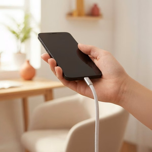 Kaapeli USB-C - USB-C Forcell F-Energy QC4.0 PD 5A 240 W Cafule Flat 1,2 m CCFN23 valkoinen