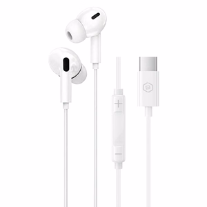 Blavec BHS-01 USB-C -nappikuulokkeet mikrofonilla ja DAC-muuntimella (BHS01-W), valkoiset