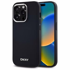 DKNY Plain Logo MagSafe iPhone 14 Pro:lle Suojakuori - Musta