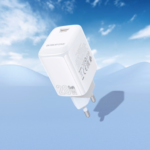Borofone Wall charger BN26 Fuente - Type C - PD 20W white