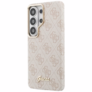 Guess suojakuori 4G Script MagSafe Samsung Galaxy S26 Ultra:lle pinkki