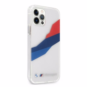 BMW Motorsport Tricolor Kotelo iPhone 12 Pro Max - läpinäkyvä - läpinäkyvä