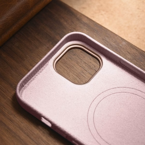 iCarer Litchi Premium Nahkakotelo iPhone 14 Plus Magneettinen nahkakotelo MagSafe Pink (WMI14220711-PK)