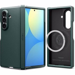 Spigen Tough Armor Pro MagFit MagSafe -suojakuori mallille Samsung Galaxy Z Fold 8 Ultra – tummanvihreä