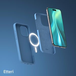 Etteri Silikoninen Mag suojakuori iPhone 16 Pro Max 6,9:lle tummansininen