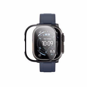 AmazingThing Radix Glass Näytönsuoja suojakuorella Apple Watch Ultra 3 49mm:lle - musta