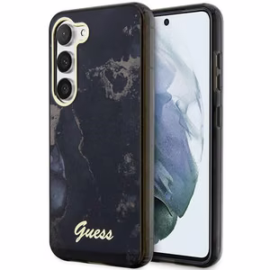 Guess GUHCS23SHTMRSK S23 S911 musta/musta kovakuori Golden Marble Collection