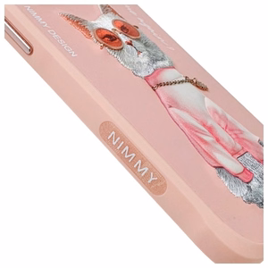 NIMMY Suojakuori GLASSES COOL CAT iPhone 15 Pro Max:lle vaaleanpunainen