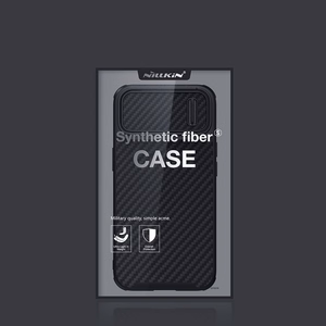 Nillkin Synthetic Fiber S Case iPhone 14 Plus kotelo kamerasuojalla, musta