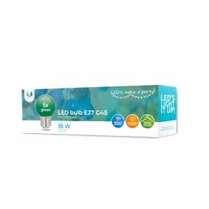 Forever Light LED-lamppu E27 G45 2W 230V vihreä 5 kpl