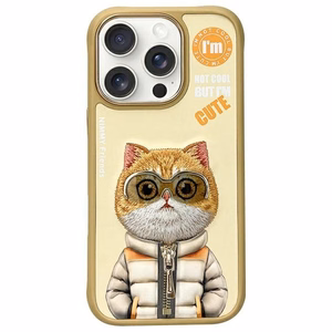 Nimmy Cool&Cute 2.0 Kissa Suojakuori iPhone 16 Pro:lle - vihreä