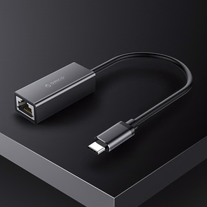Orico XC-R45-V1 verkkosovitin USB-C–RJ45, Gigabit Ethernet, 1 Gbps – musta