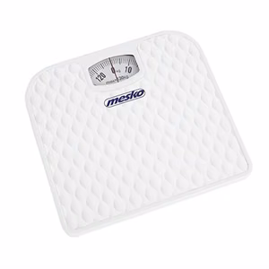 Mesko MS 8160 – mekaaninen henkilövaaka, enintään 130 kg, tarkkuus 1 000 g, valkoinen