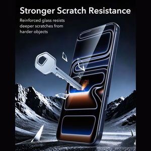 ESR UltraFit Armorite 2 kpl karkaistuja laseja malleille iPhone 18 Pro / 17 Pro, musta